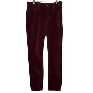LEVI 724 High Rise Straight Maroon Corduroy Jean Size: 33